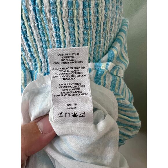 Rails Size XL Augustine Blue Laguna Stripe Mini Dress New With Tags - Picture 9 of 16